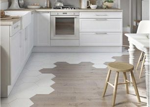 cuisine parquet carrelage