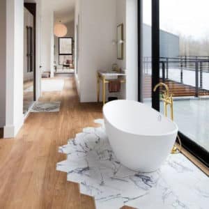 parquet carrelage salle de bain baignoire src parquet decoration